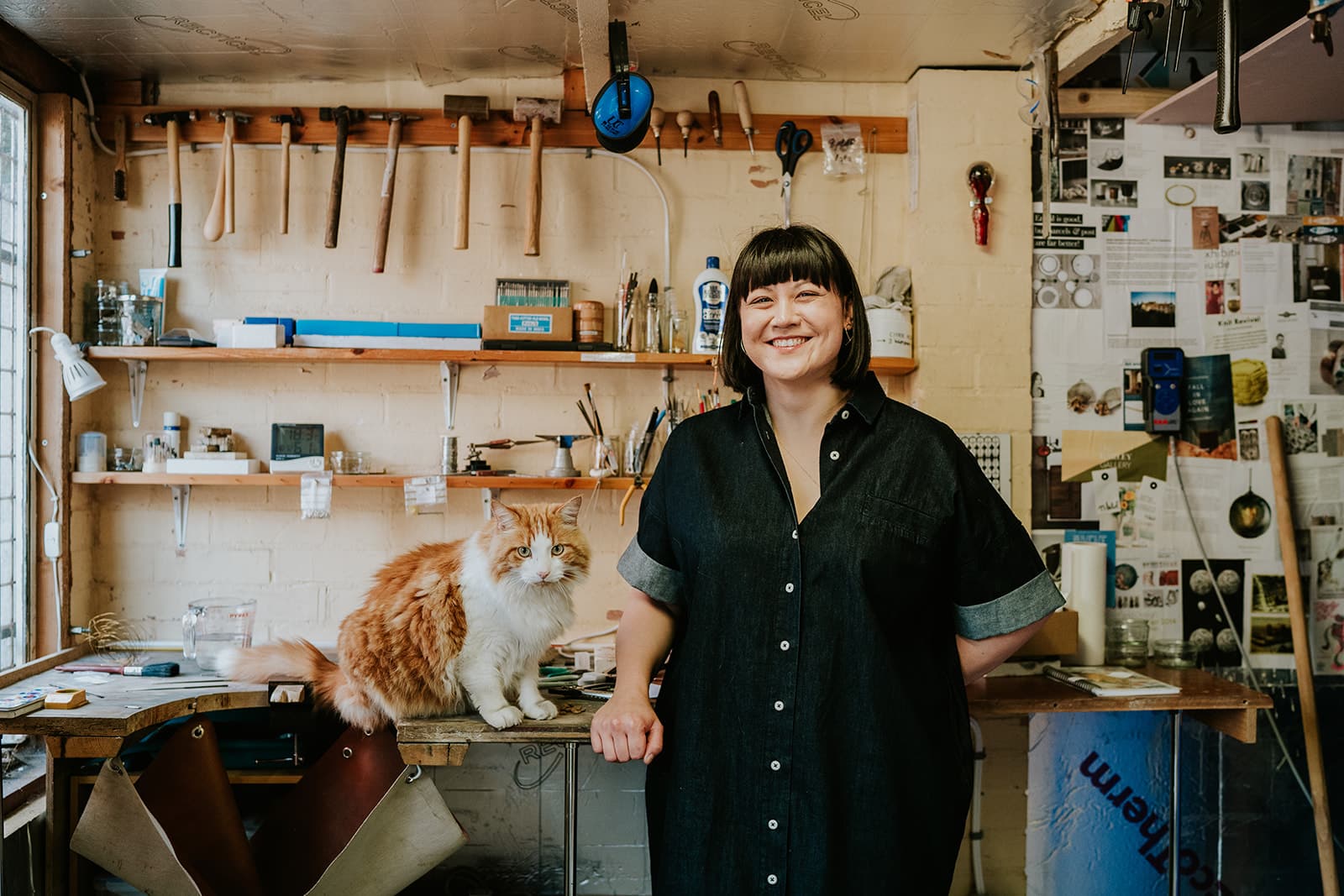 Personal branding photography for silver jewelery maker
